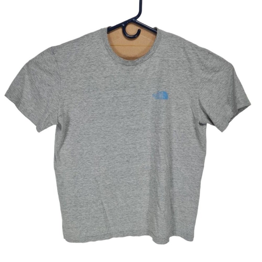 The North Face Men Size L Gray T-Shirt Fine Alpine Equipment Spell Out Logo 297P